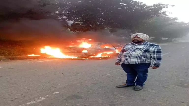 Amritsar News : ਬਾਬਾ ਬਕਾਲਾ ਸਾਹਿਬ ਨੇੜੇ ਚੱਲਦੀ ਕਾਰ ਨੂੰ ਲੱਗੀ ਅੱਗ